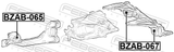 Febest BZAB-067 Differential Mount Bushing