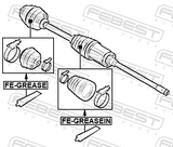 Febest FE-GREASEIN Grease For Inner CV Joint