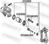 Febest 0374-MRVUPR Rear Caliper Slide Pin
