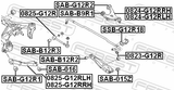 Febest SAB-G12R1 Bushing, Rear Trailing Arm