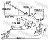 Febest TAB-203 Rear Arm Bushing