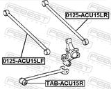 Febest TAB-ACU15R Rear Trailing Rod Bushing