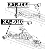 Febest KAB-010 Bushing, Front Lower Control Arm