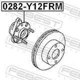 Febest 0282-Y12FRM Front Wheel Hub