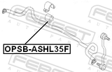 Febest OPSB-ASHL35F Front Stabilizer Bar Bush D20