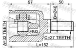 Febest 0311-CFLH Inner CV Joint Left 32X40X27