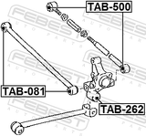 Febest TAB-500 Rear Transverse Rod Bushing