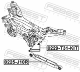 Febest 0229-T31-KIT Repair Kit, Camber Adjusting Eccentric Bolt