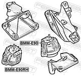 Febest BMM-E90RH Right Engine Mount (Hydro)