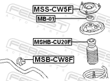 Febest MSS-CW5F Front Shock Absorber Mounting