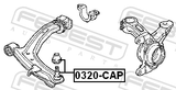 Febest 0320-CAP Ball Joint Front Lower Arm