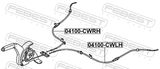 Febest 04100-CWLH Parking Brake Cable, Left
