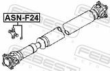 Febest ASN-F24 Cross Shaft Joint, Drive Shaft 30X83