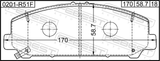 Febest 0201-R51F Pad Kit, Disc Brake, Front