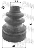 Febest 0115-KSP130T Boot Inner CV Joint Kit 61X87X17.4