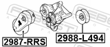 Febest 2987-RRS Tension Pulley