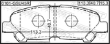 Febest 0101-GSU45R Pad Kit, Disc Brake, Rear