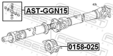 Febest AST-GGN15 Cross Shaft Joint, Drive Shaft 29X48/78