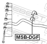 Febest MSB-DGF Front Stabilizer Bar Bush D23