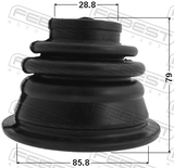 Febest 2415-01LH Boot Inner CV Joint Left Kit 85.8X79X28.8