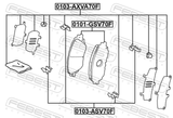 Febest 0103-ASV70F Disc Brake Clip Set (Set For Two Sides)