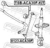 Febest 0123-ACA30F Front Stabilizer Link / Sway Bar Link