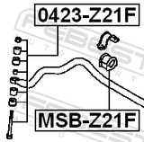 Febest 0423-Z21F Front Stabilizer Link / Sway Bar Link