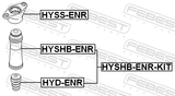 Febest HYSHB-ENR-KIT Boot With Jounce Bumper Rear Shock Absorber Kit