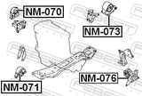 Febest NM-076 Left Engine Mount