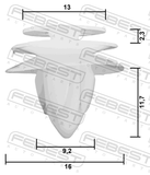 Febest 88570-038 Retainer Clip