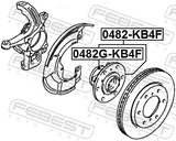 Febest 0482G-KB4F Front Wheel Hub