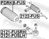 Febest 2122-FUS Steering Tie Rod