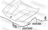Febest 19101-E83 Cable Assembly Hood Lock Control