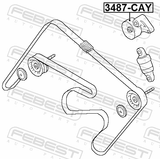 Febest 3487-CAY Tension Pulley