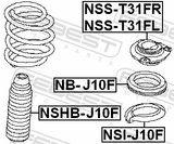 Febest NSHB-J10F Front Shock Absorber Boot