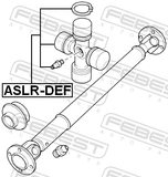 Febest ASLR-DEF Cross Shaft Joint, Drive Shaft 27X75