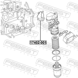 Febest 17402-001 Seal, Oil Filter Housing