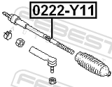Febest 0222-Y11 Steering Tie Rod