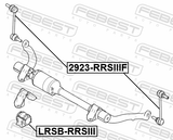 Febest 2923-RRSIIIF Front Stabilizer Link / Sway Bar Link