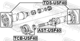 Febest TCB-USF40 Drive Shaft Bearing (Repair Kit)