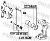 Febest 0575-BMF Front Brake Caliper Repair Kit (Set For Two Sides)