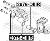 Febest 2975-DIIIR Rear Brake Caliper Repair Kit (Set For One Side)