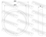 Febest 02491-001 Exhaust Pipe Seal (Ceramic Coating)