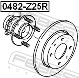 Febest 0482-Z25R Rear Wheel Hub