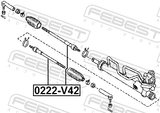 Febest 0222-V42 Steering Tie Rod