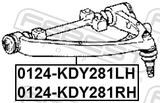 Febest 0124-KDY281RH Right Upper Front Arm