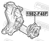Febest 1982-F48F Front Wheel Hub