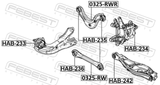 Febest HAB-242 Rear Arm Bushing
