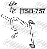 Febest TSB-757 Front Stabilizer Bar Bush D22