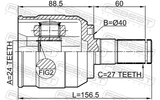 Febest 1211-IX352WDRH Inner CV Joint Right 24X40X27